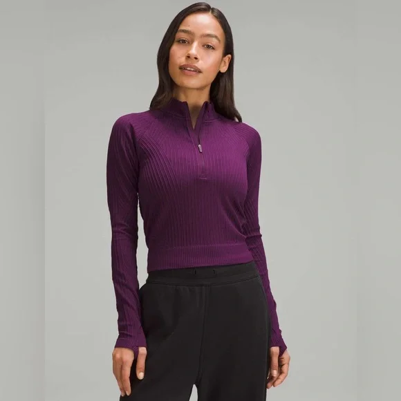 Lululemon Rest Less Cropped Half Zip - Picture 1 of 13